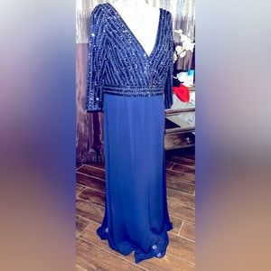 Formal or semi formal, mother of the bride dress, navy blue, size 16/18